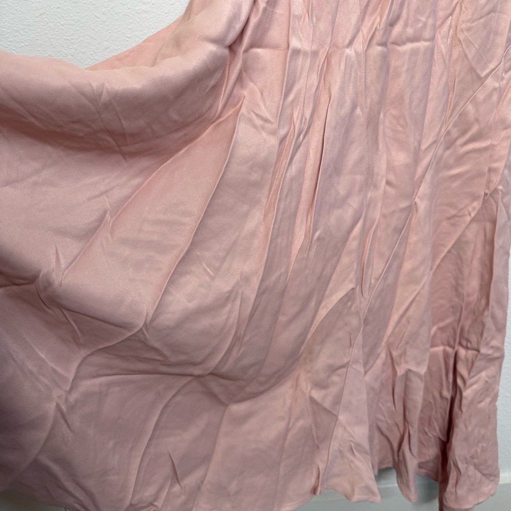 Anthropologie Cowl Neck Asymmetrical Twofer Dress Blush Pink Size XS - Picture 11 of 15